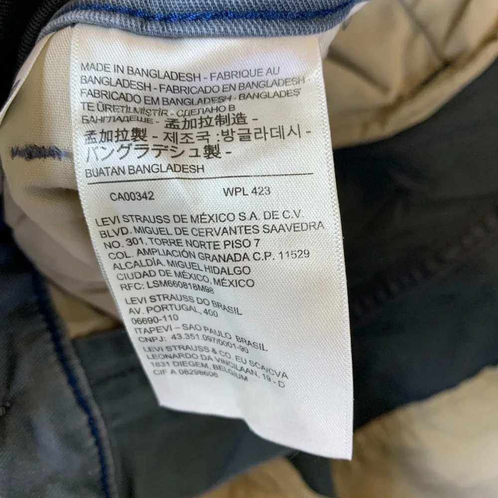 Levi's XX Chino Pants Men 34x29.5 Dark Slate Standard Twill Mid Rise Tapered Leg